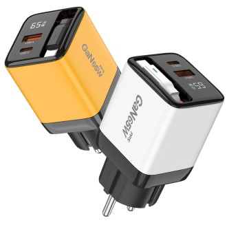 CŸ�� PD USB 65W LED ���÷��� PPS GAN ���� �ʰ��� ��Ÿ�� ��Ƽ������ REEL-PD65W-LED